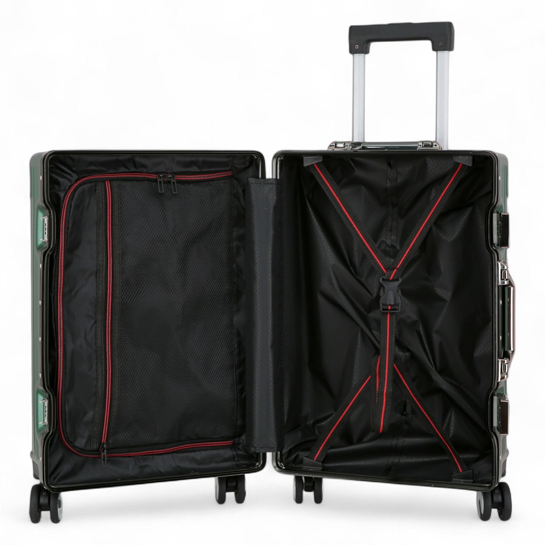Robust Hard Shell Luggage 8 Wheel Suitcase Set