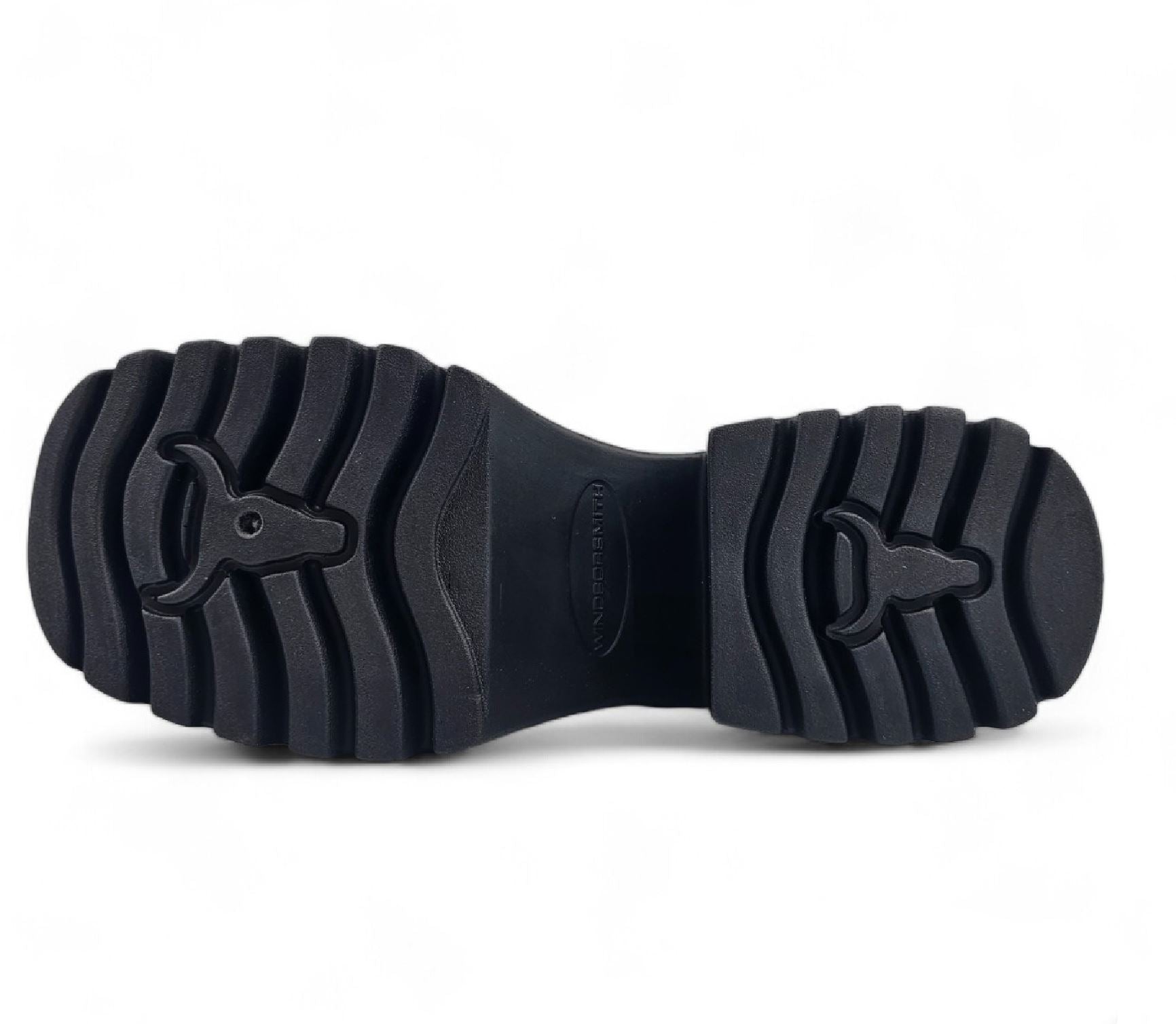 Totally - Women's Black Mid Calf Leather Platform Boots