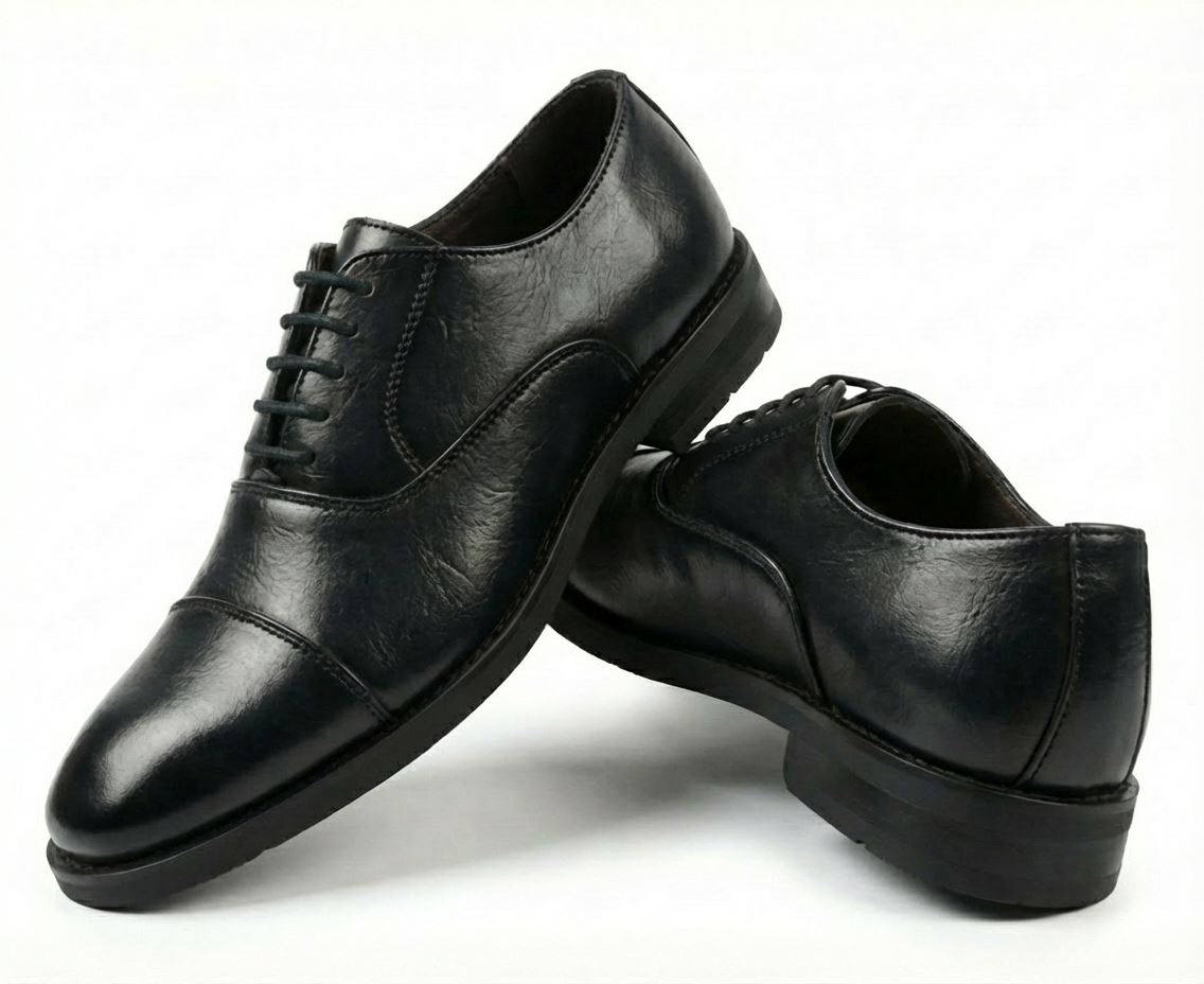 Men’s Classic Cap-Toe Oxford Lace-Up Formal Shoes