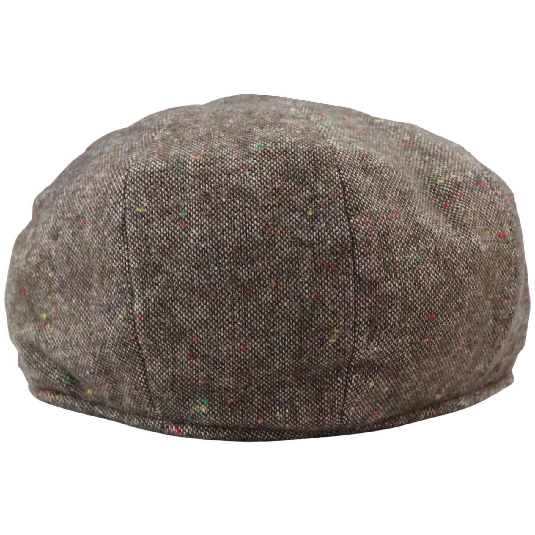8 Panel Baker Boy Cap Shelby Hat Wool VIntage Tweed Classic Brown Grey Razor - Knighthood Store