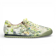 Tivanao 05 - Women's Yellow Floral Leather Sneakers