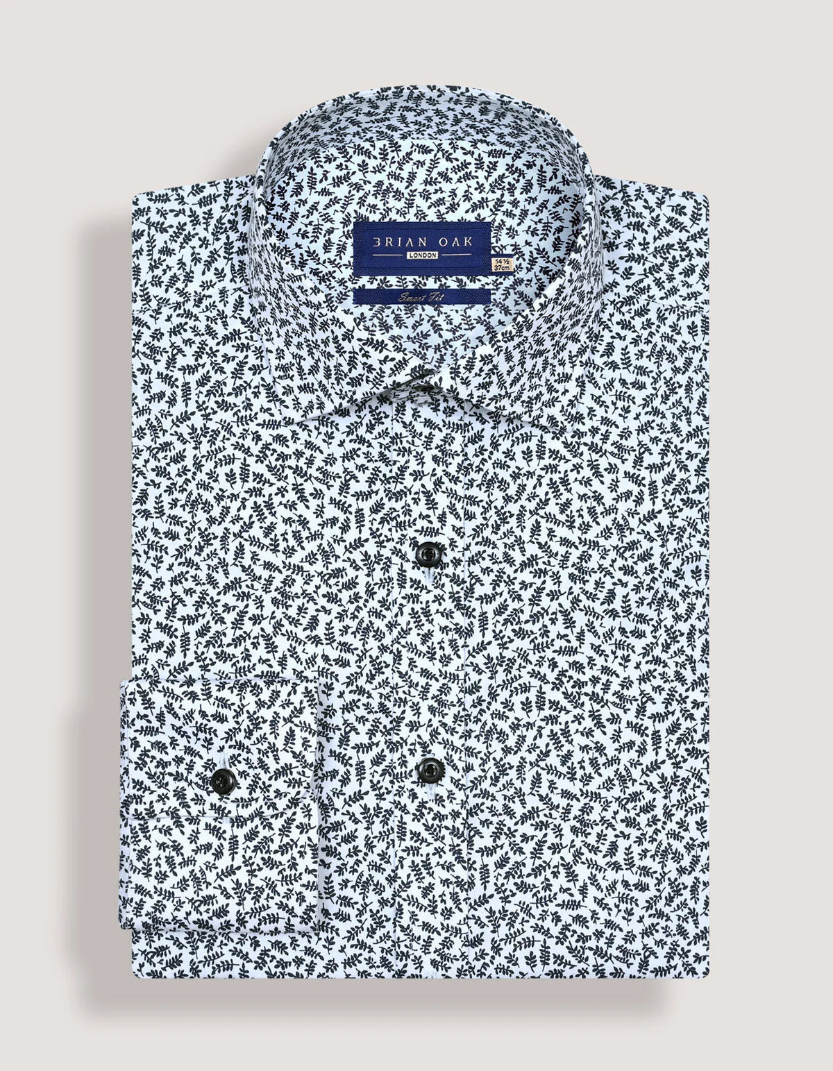 Men's Easy Care Patterned Shirt - White