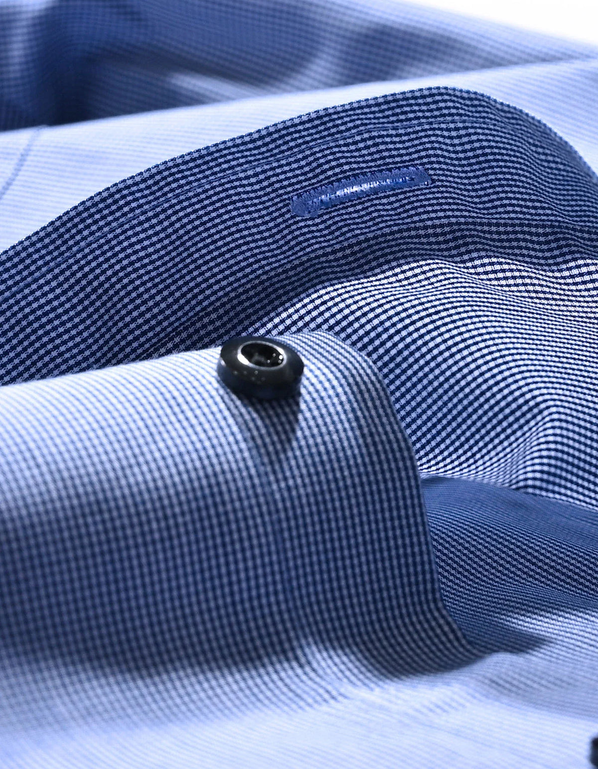Men's Blue Checkered Dress Shirt