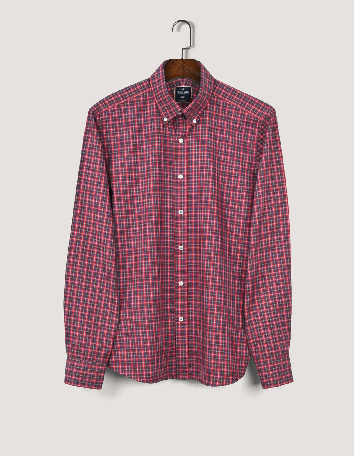 Men's Easy Care Casual Red Check Shirt
