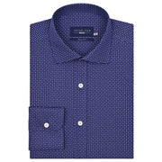Men's Easy Care Patterned Shirt – Egyptian Blue