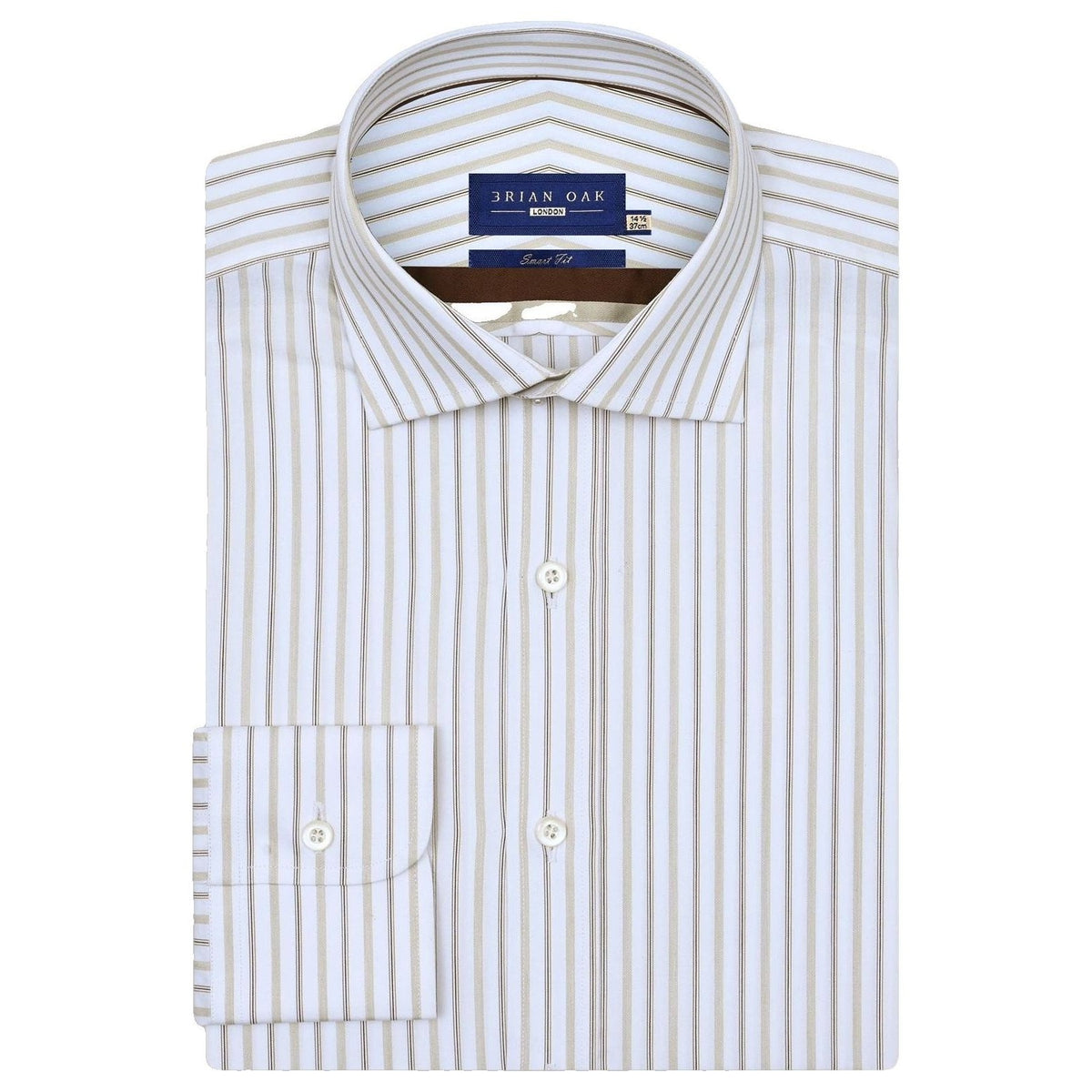 Men's Striped Twill Dress Shirt – Fawn