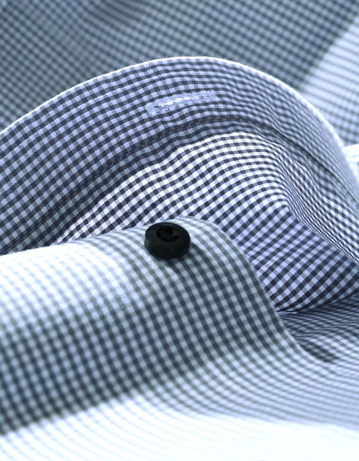 Men's Grey And White Checkered Shirt