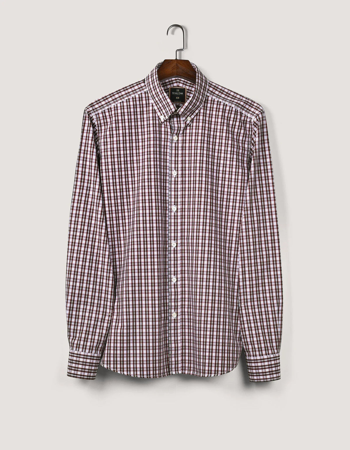 Men's Maroon Smart Fit Casual Check Shirt