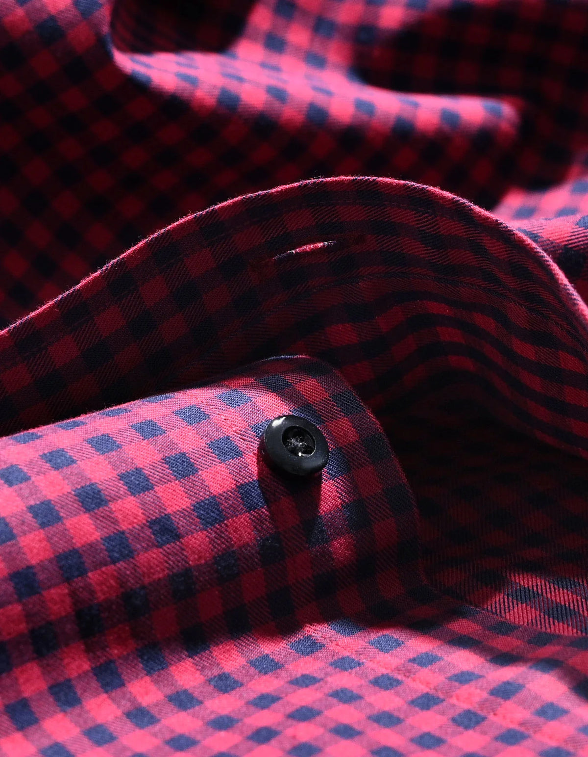 Men's Red And Navy Checkered Formal Shirt