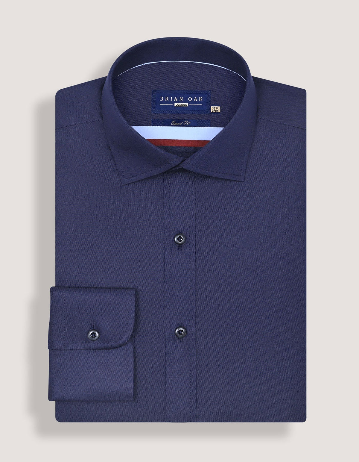Men's Navy Twill Smart Fit Dress Shirt