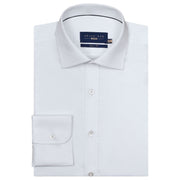 Men's White Easy Care Satin Shirt