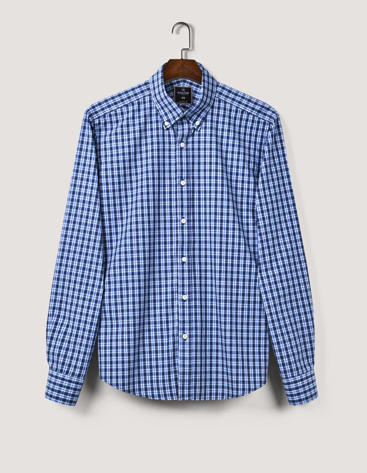 Men's Navy Blue Casual Check Shirt