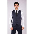 Mens Herringbone Tweed 3 Piece Suit Blue Classic Vintage Tailored Wedding Blinders - Knighthood Store