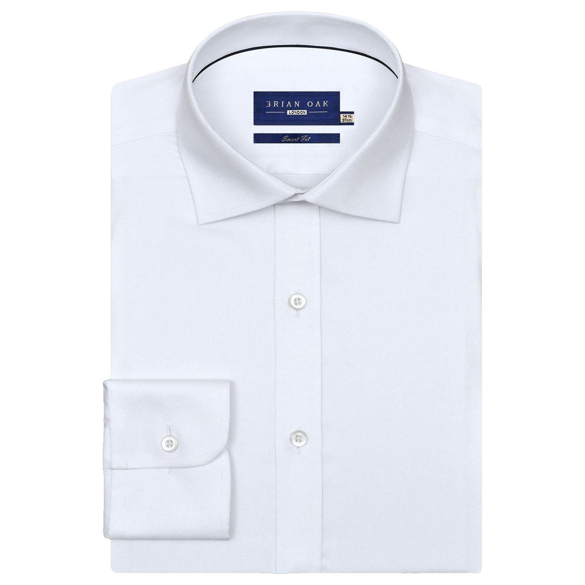 Men's White Self Textured Formal Shirt