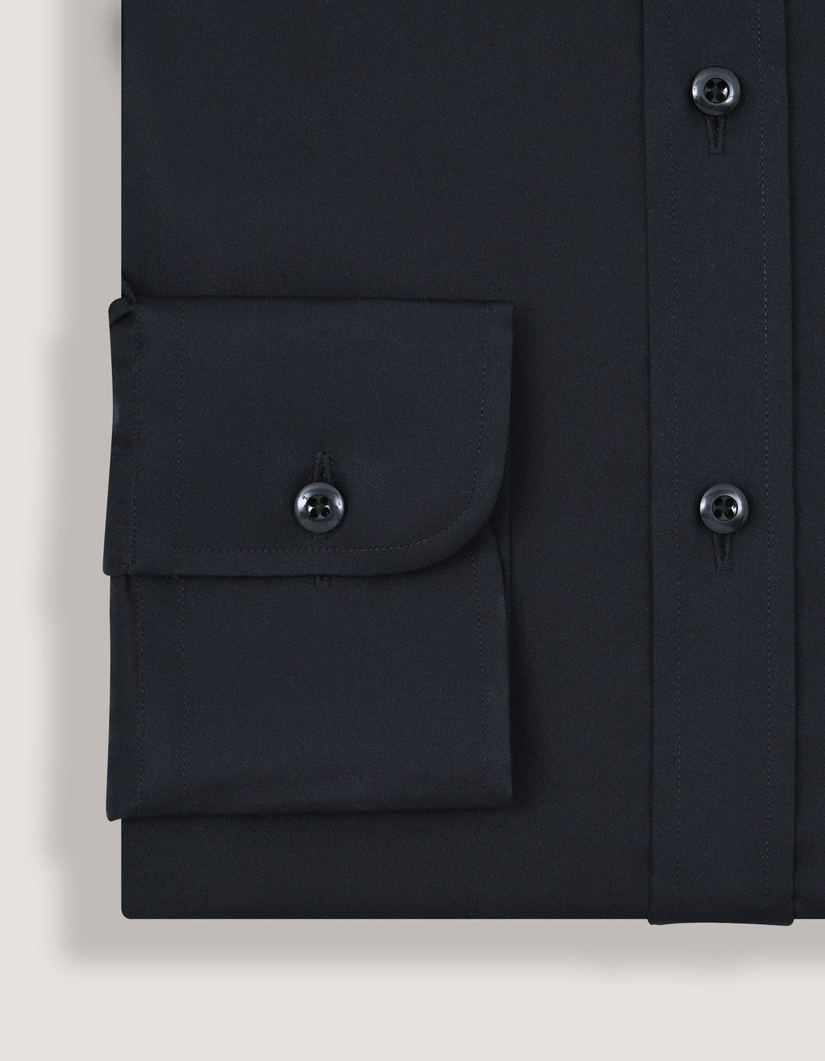 Men's Easy Care Plain Formal Shirt - Black