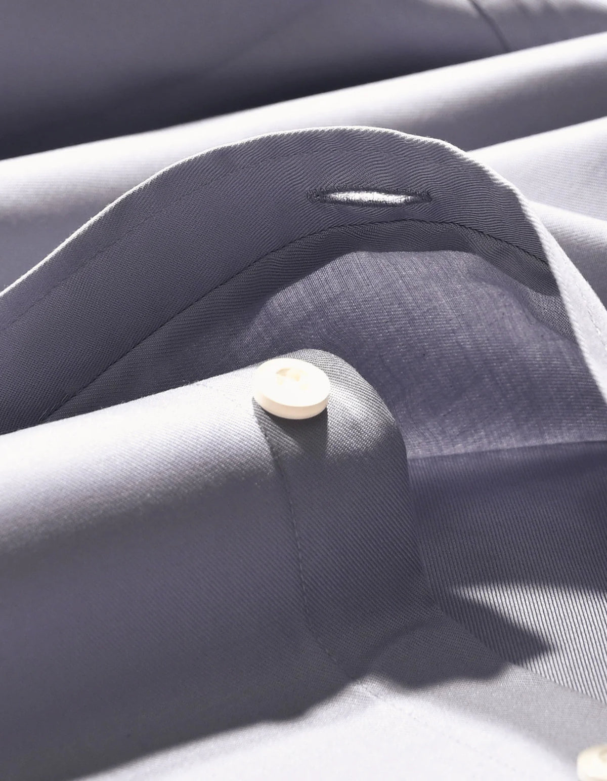 Men's Easy Iron Grey Cotton Dress Shirt