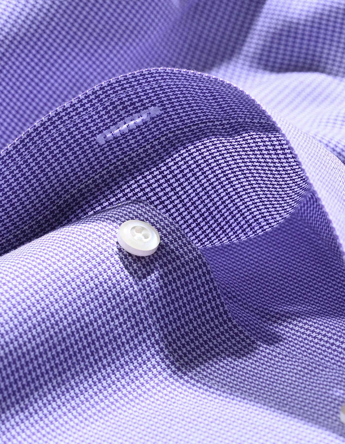 Men's Purple And White Checkered Shirt