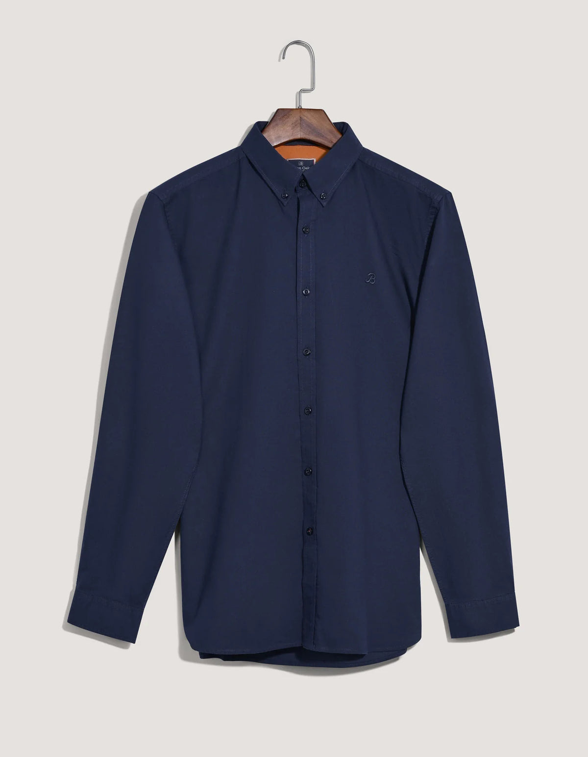 Men's Navy Long Sleeve Button Down Casual Shirt