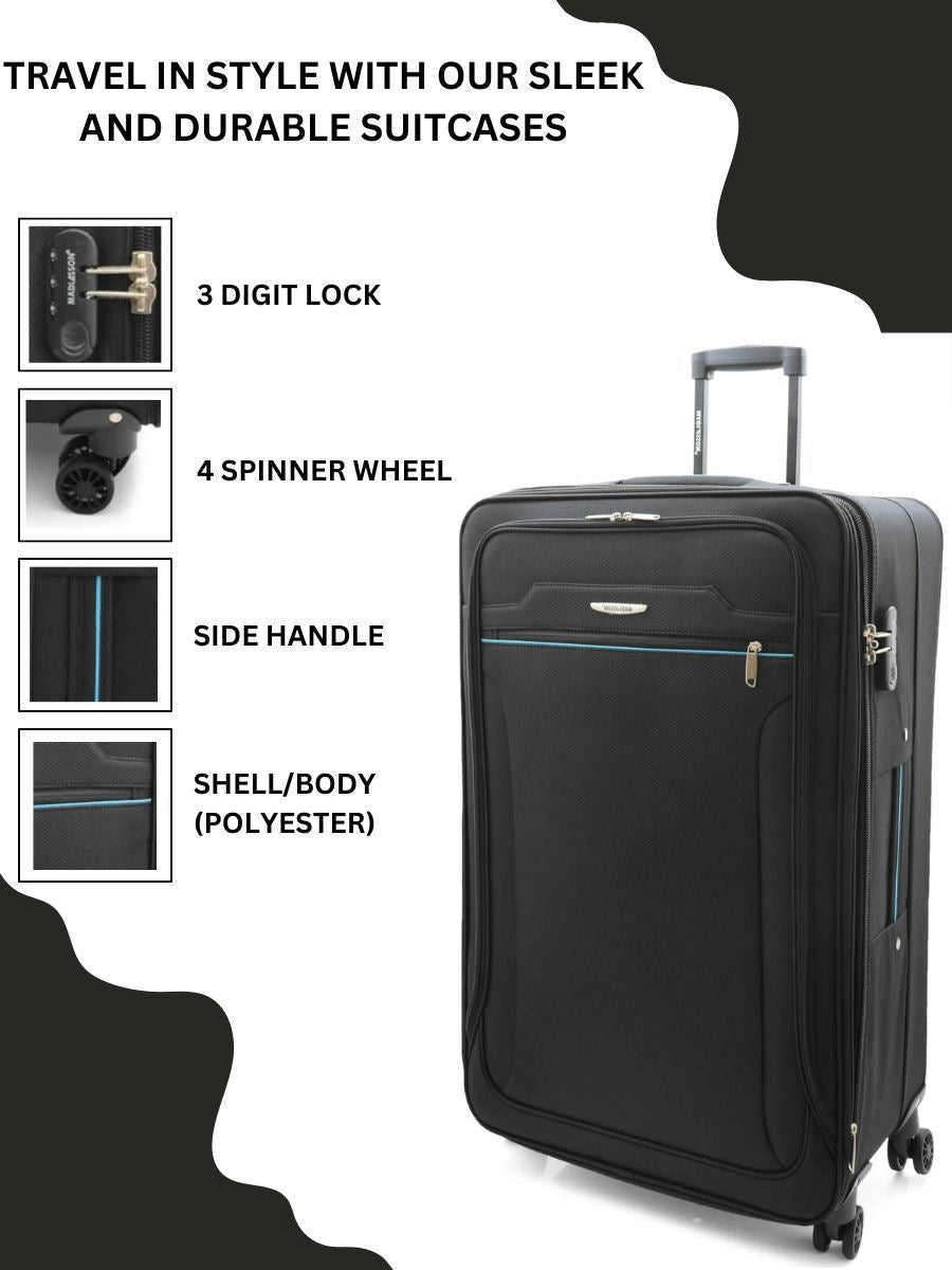Lightweight Suitcase 4 Spinner Wheels Expandable Luggage