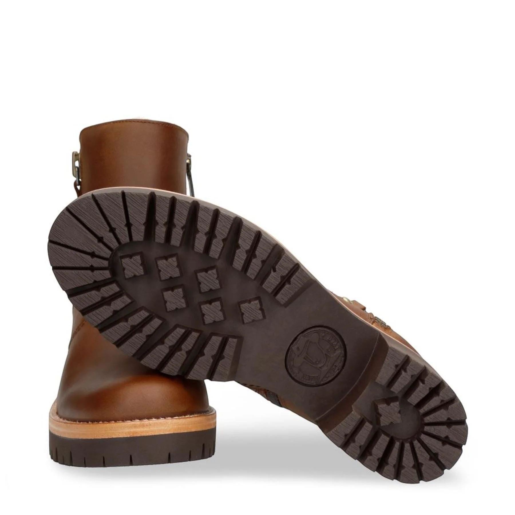 Pauline B9 - Women's Brown Leather Heeled Ankle Boots