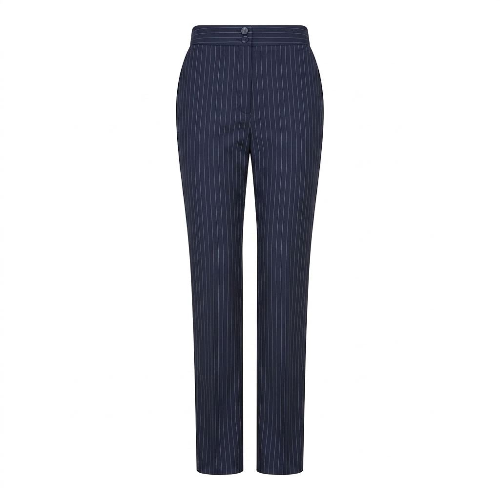 TPW-37 - Women's 3 Piece Navy Blue Pinstripe Suit