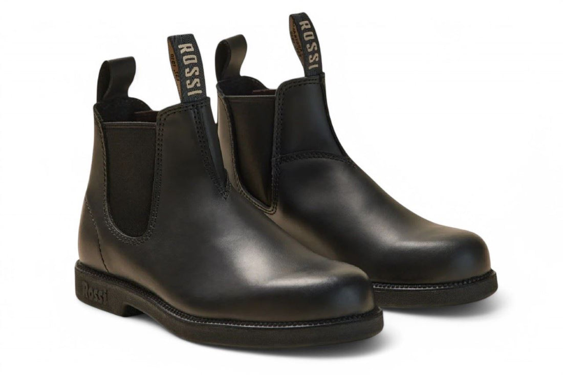 Booma 607 - Black Leather Chelsea Boots