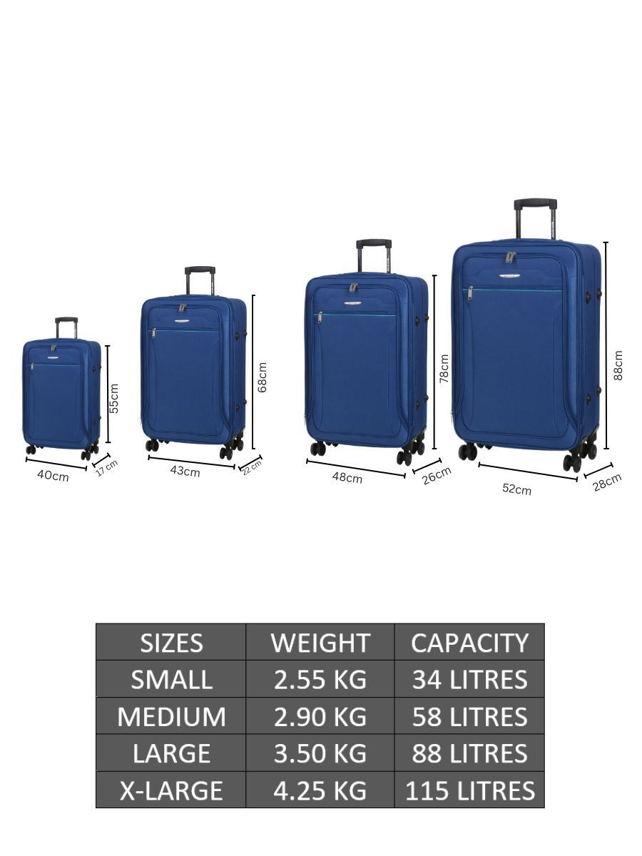 Lightweight Suitcase 4 Spinner Wheels Expandable Luggage