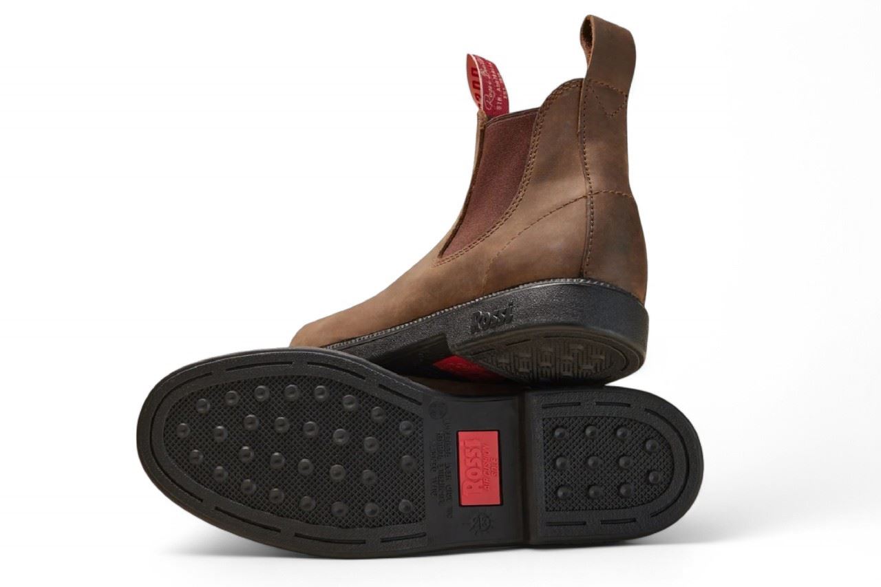 Booma 607 - Rustic Brown Leather Chelsea Boots