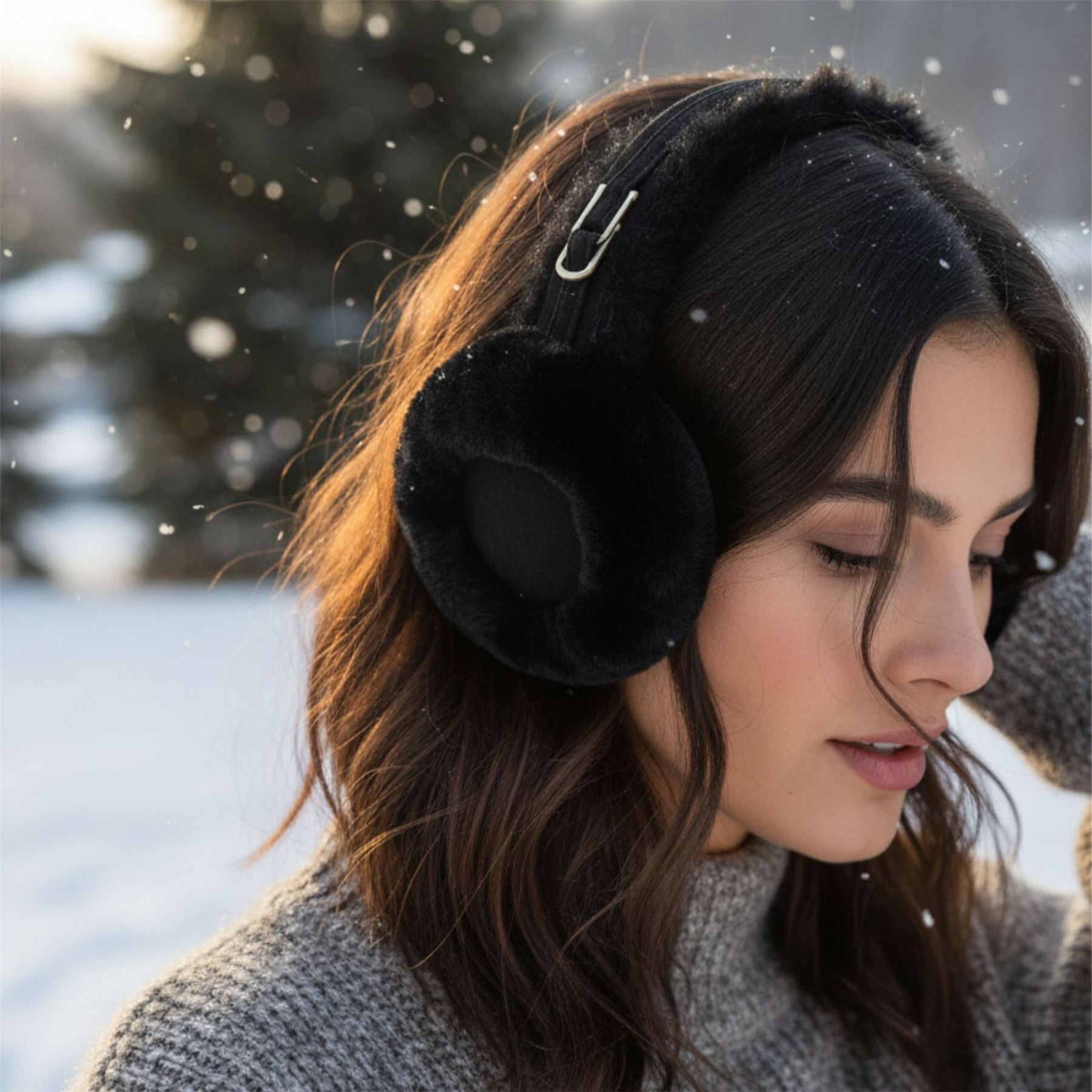 Womens Sheepskin Shearling Winter Ear Muffs