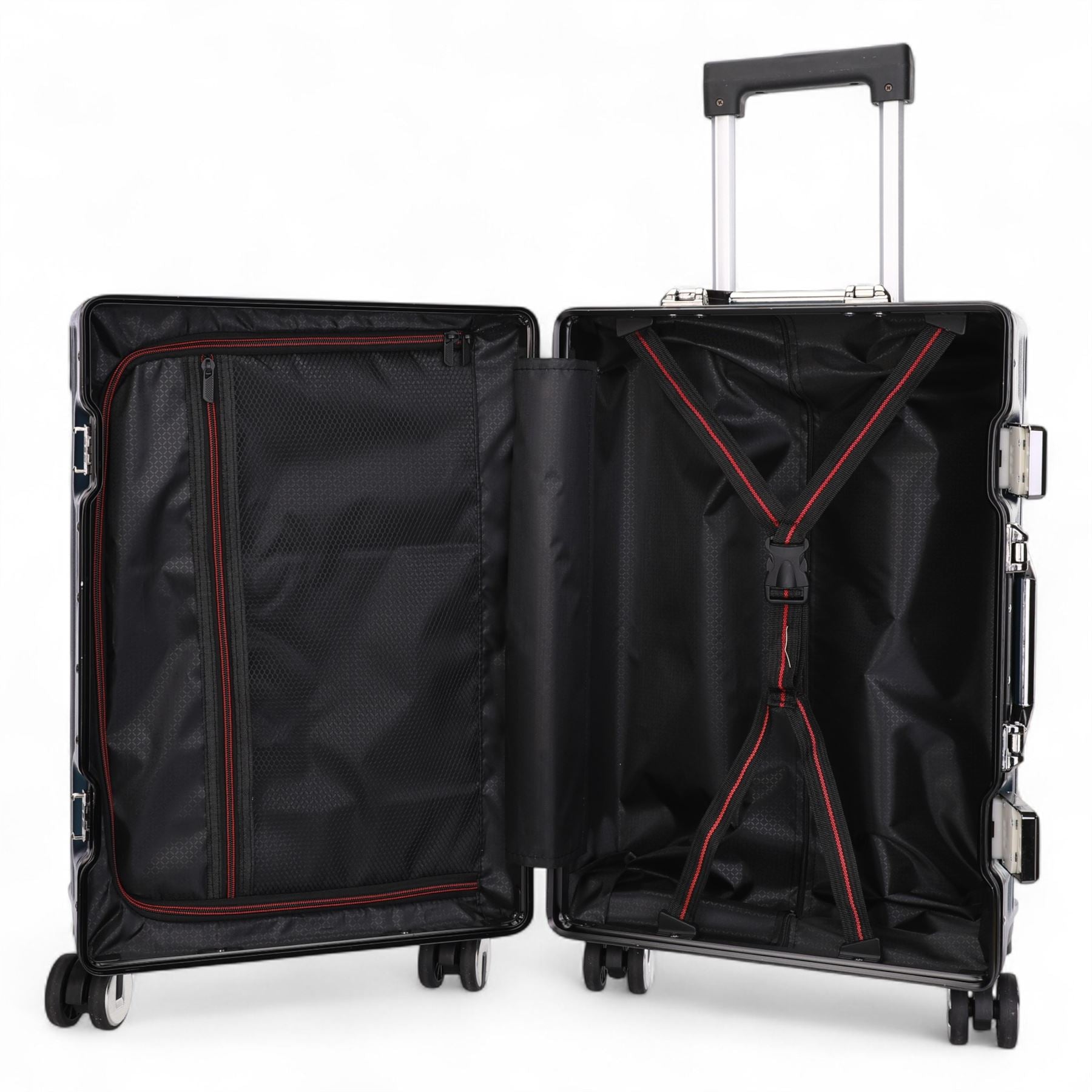 Robust Hard Shell Luggage 8 Wheel Suitcase Set