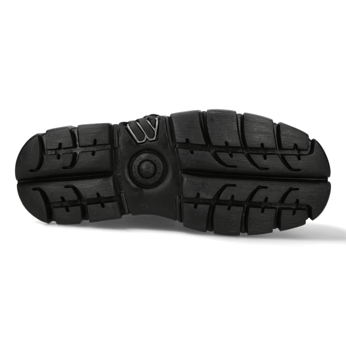 New Rock M-106-C178 Black Gothic Punk Chunky Ankle Boots