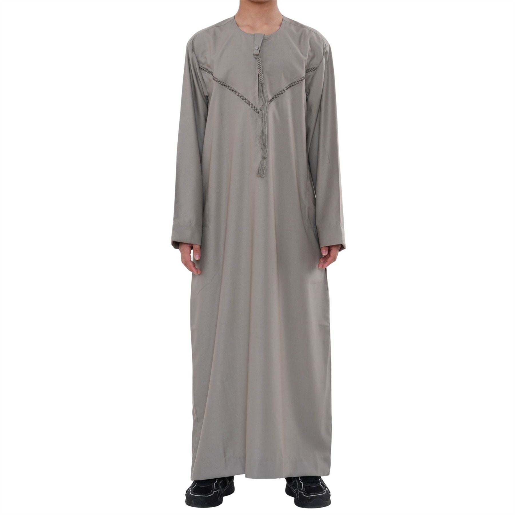HM10 - Boy's Thobe Emirati Omani Zipped Jubba