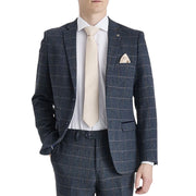 Harris - Men's Navy Tweed Wool Blend Blazer