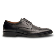 Lorenzo - Men's Black Burnished Leather Oxfords Shoes