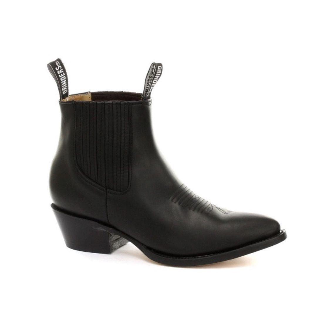 Mens Cowboy Ankle Boots Grinders Maverick Real Leather Western Riding Cuban - Knighthood Store