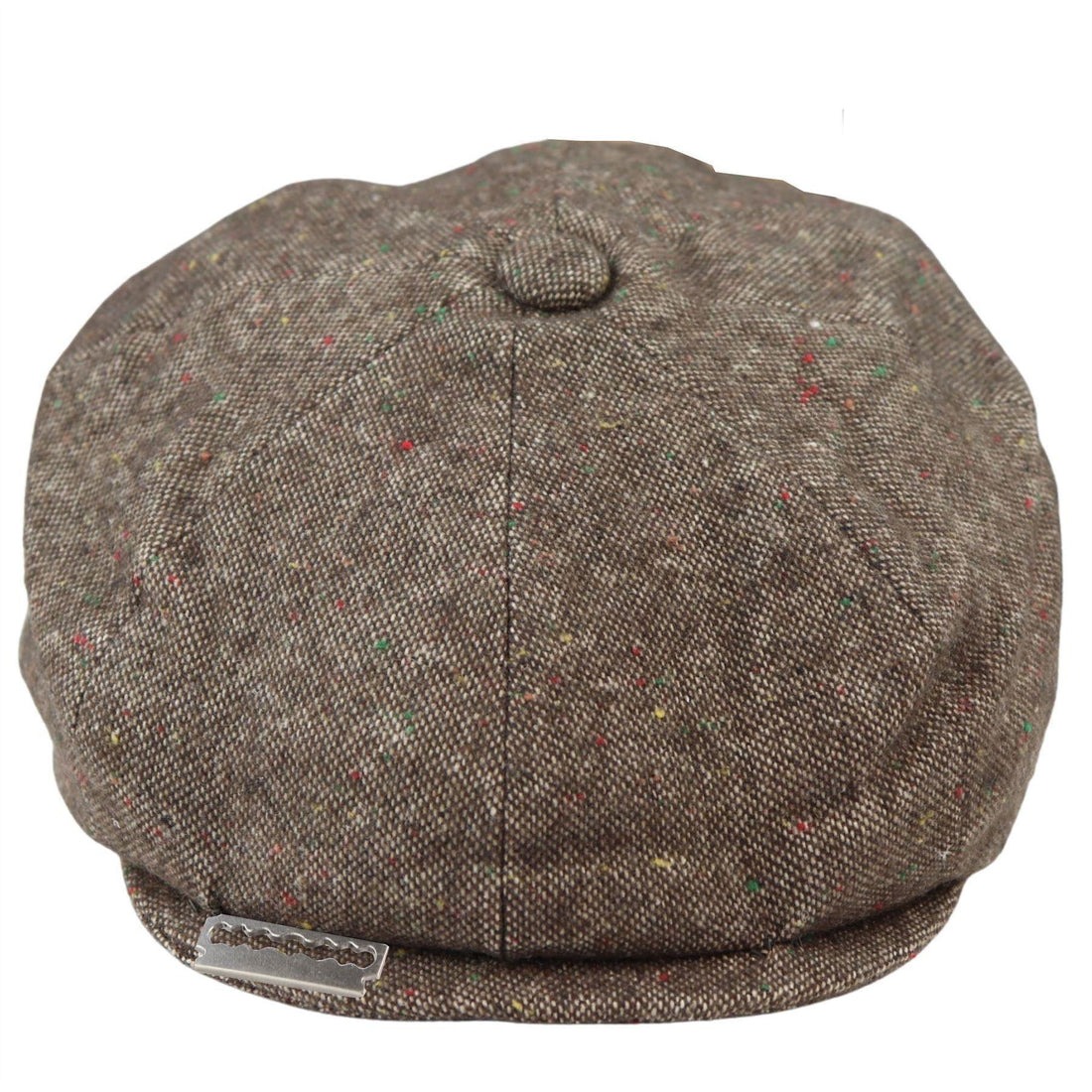 8 Panel Baker Boy Cap Shelby Hat Wool VIntage Tweed Classic Brown Grey Razor - Knighthood Store