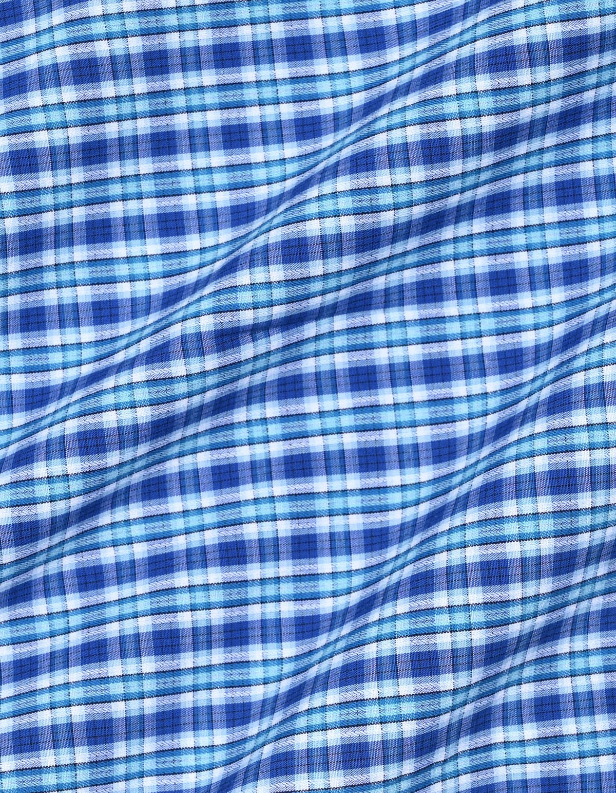 Men's Sky Blue Casual Check Shirt