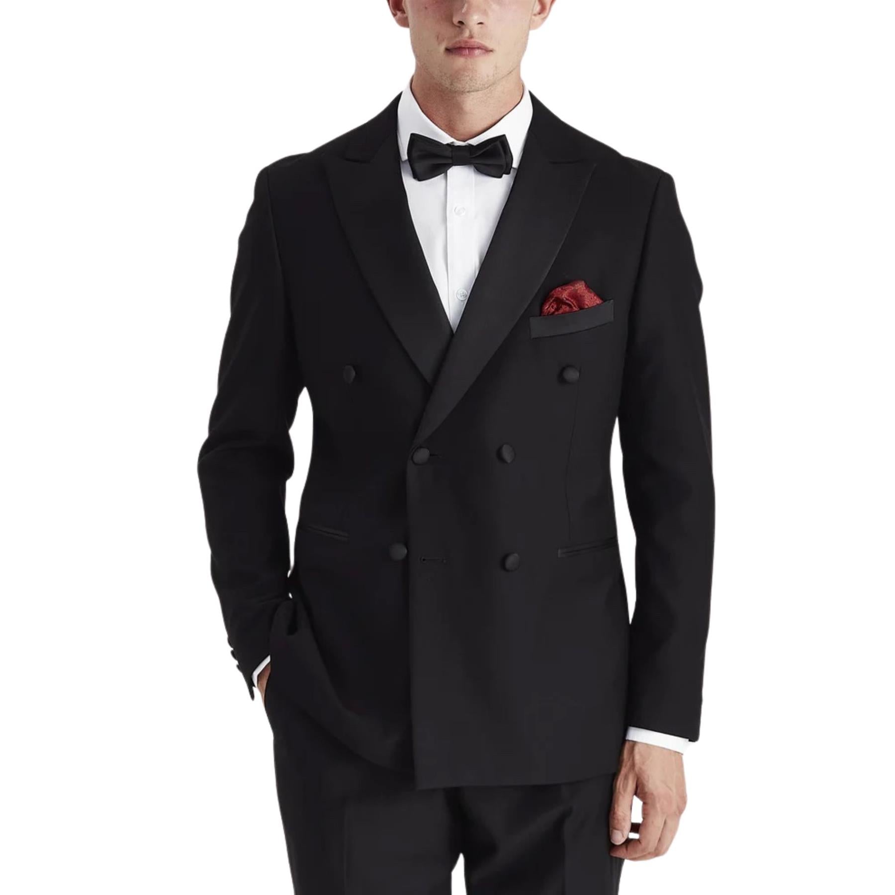 Harry - Men's Black Double Breasted Tuxedo Blazer