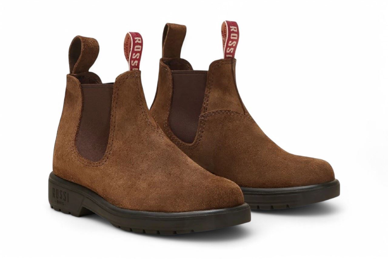 Endura 303 - Rustic Brown Suede Leather Chelsea Boots