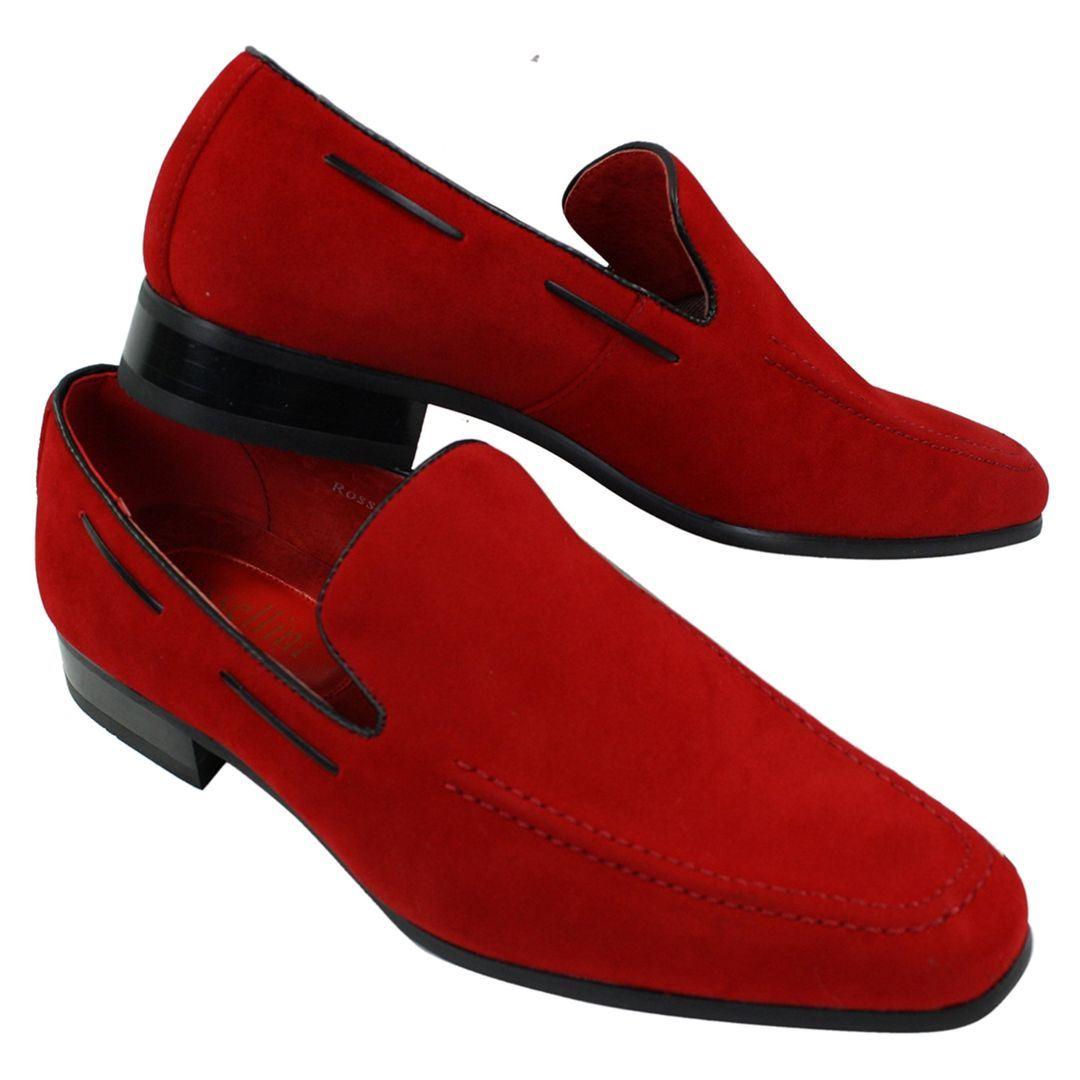 Mens Suede Slip On Loafers Driving Shoes Formal Smart Casual Leather Italian - Knighthood Store