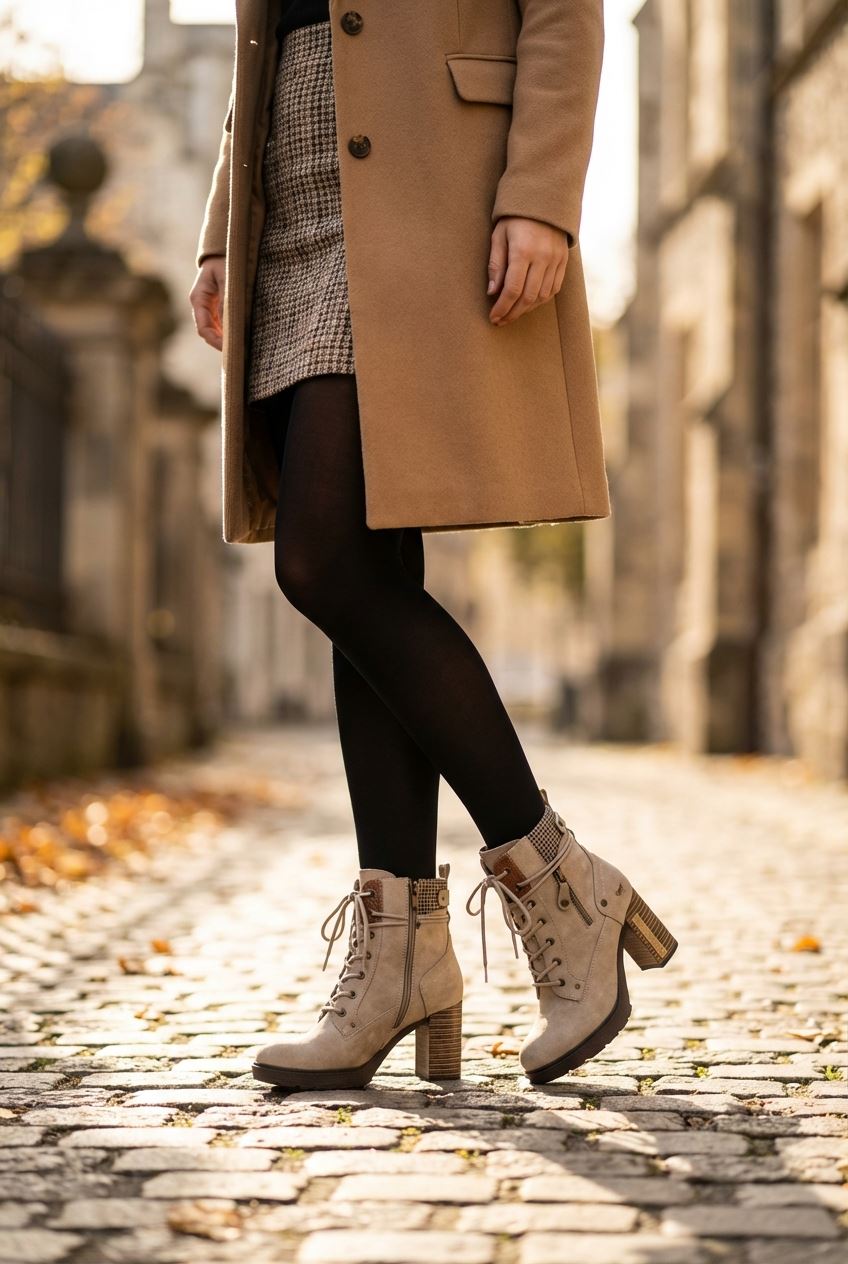 Women's Off-White High-Heeled Ankle Boots