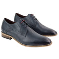 Mens Classic Laced Full Leather Derby Shoes Plain British Design Smart Casual - Knighthood Store