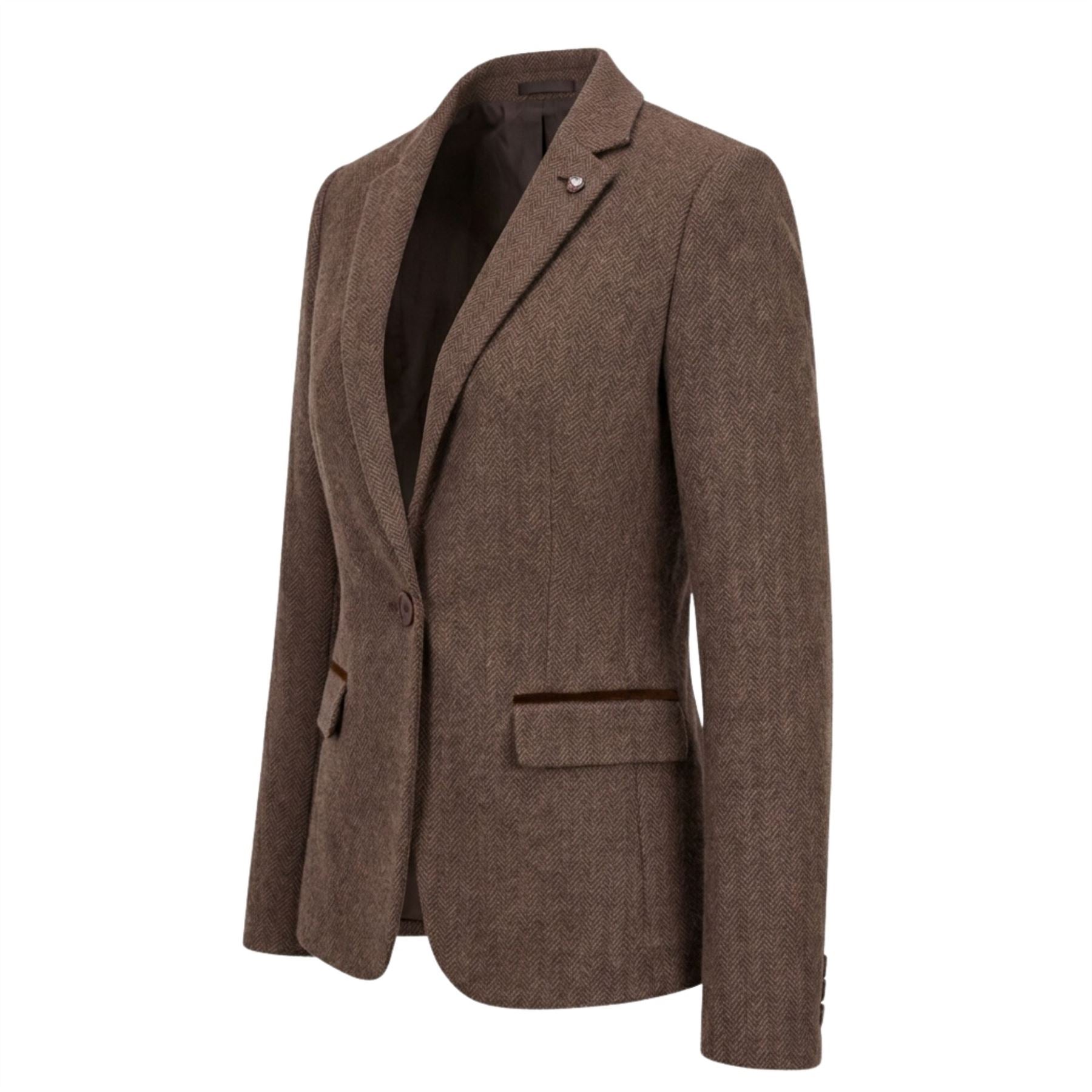 IMW-02 - Women's Oak Tweed Herringbone Blazer Waistcoat