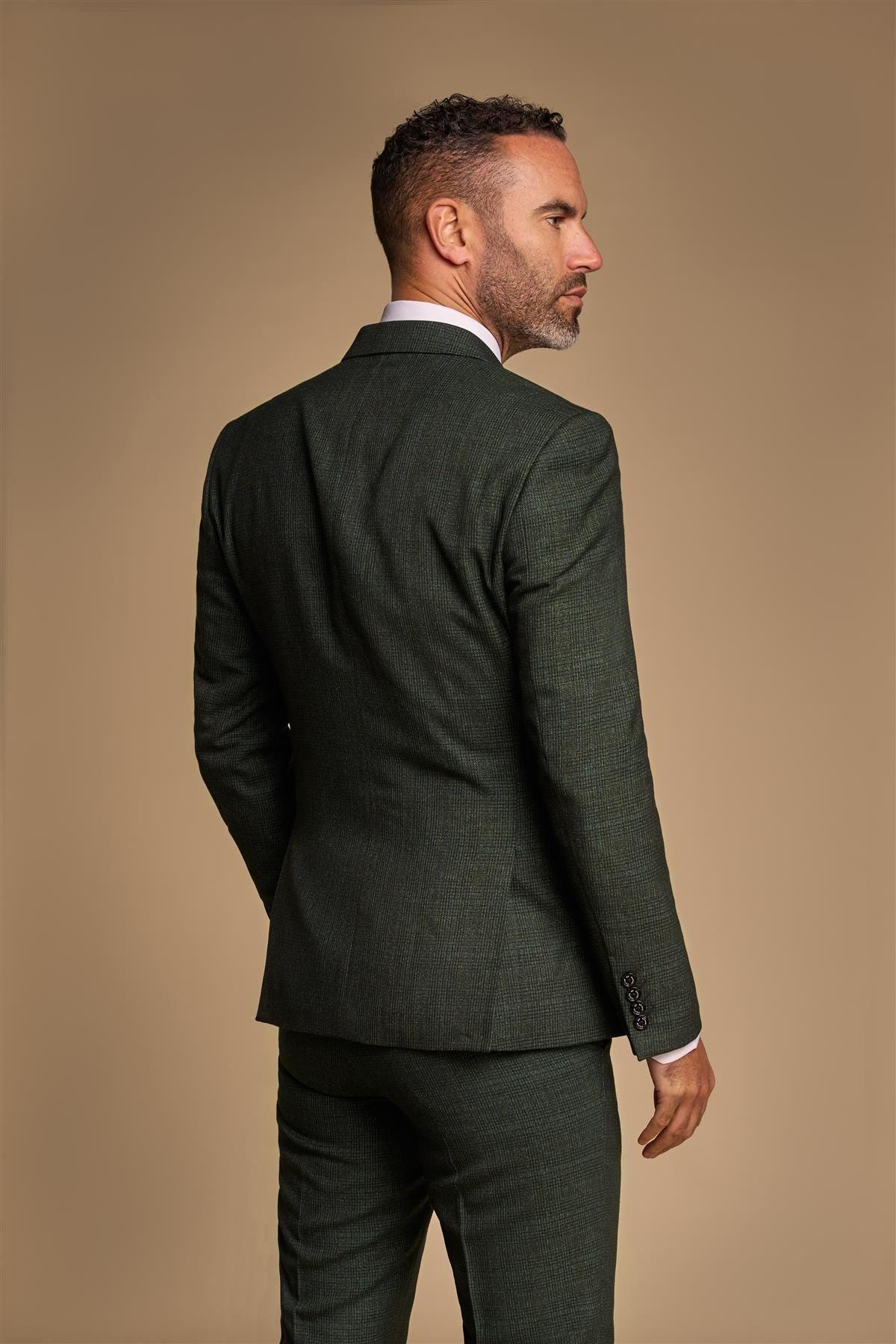 Men's Blazer Olive Green Double Breasted Tailored Fit Suit Jacket - Knighthood Store