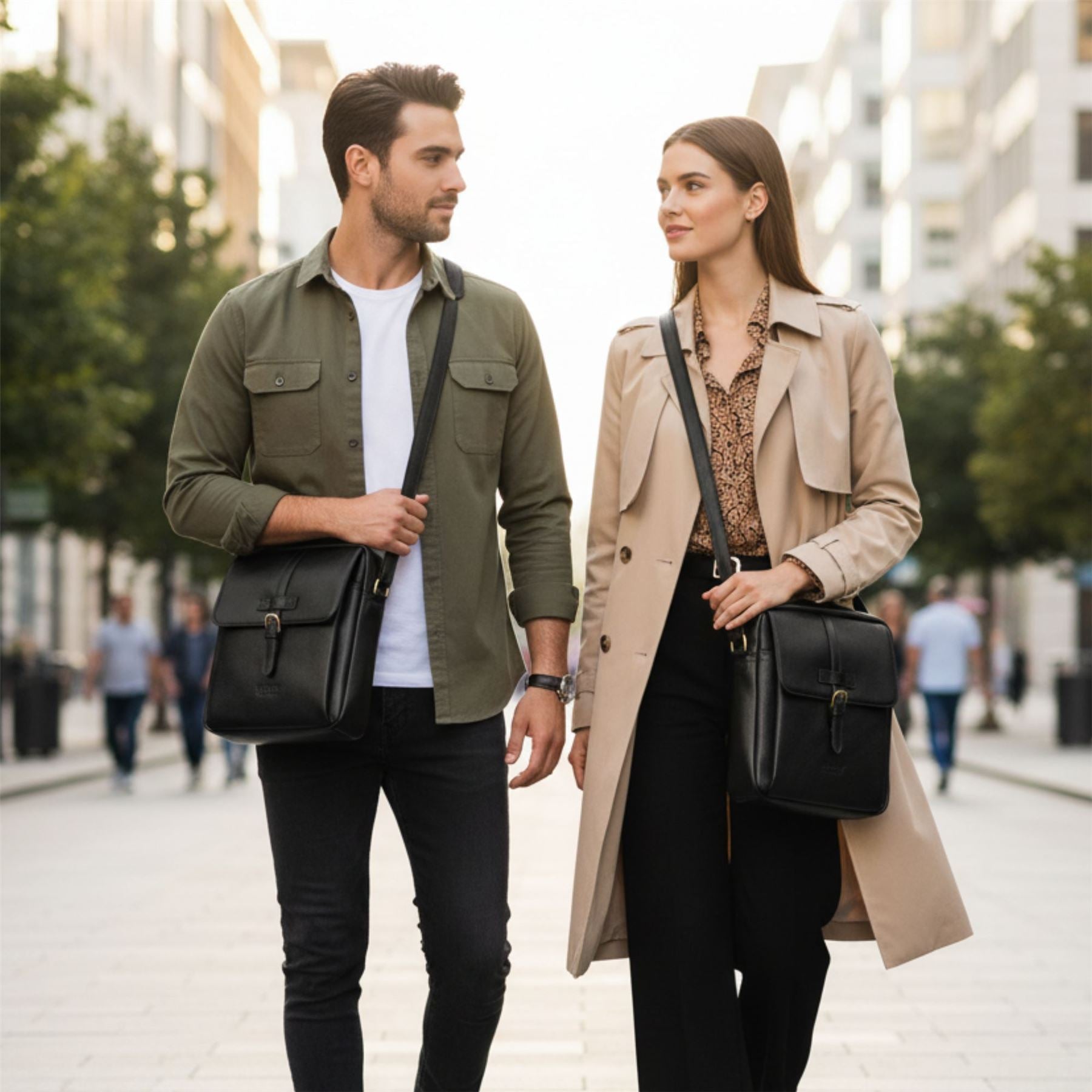 Ashby - Genuine Leather Crossbody Small Messenger Bag