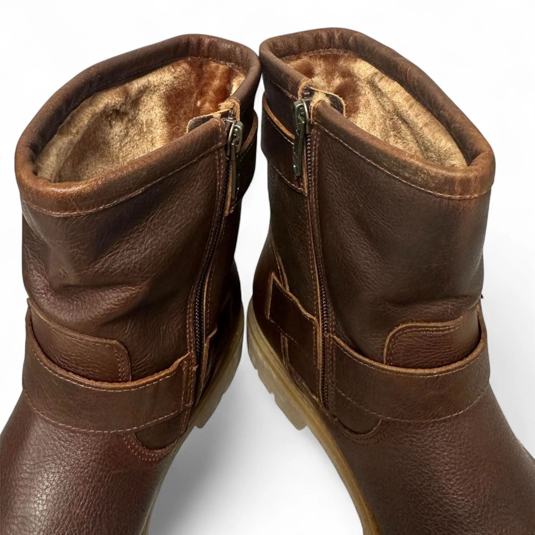 Felina B33 - Women's Brown Waterproof Leather Ankle Boots