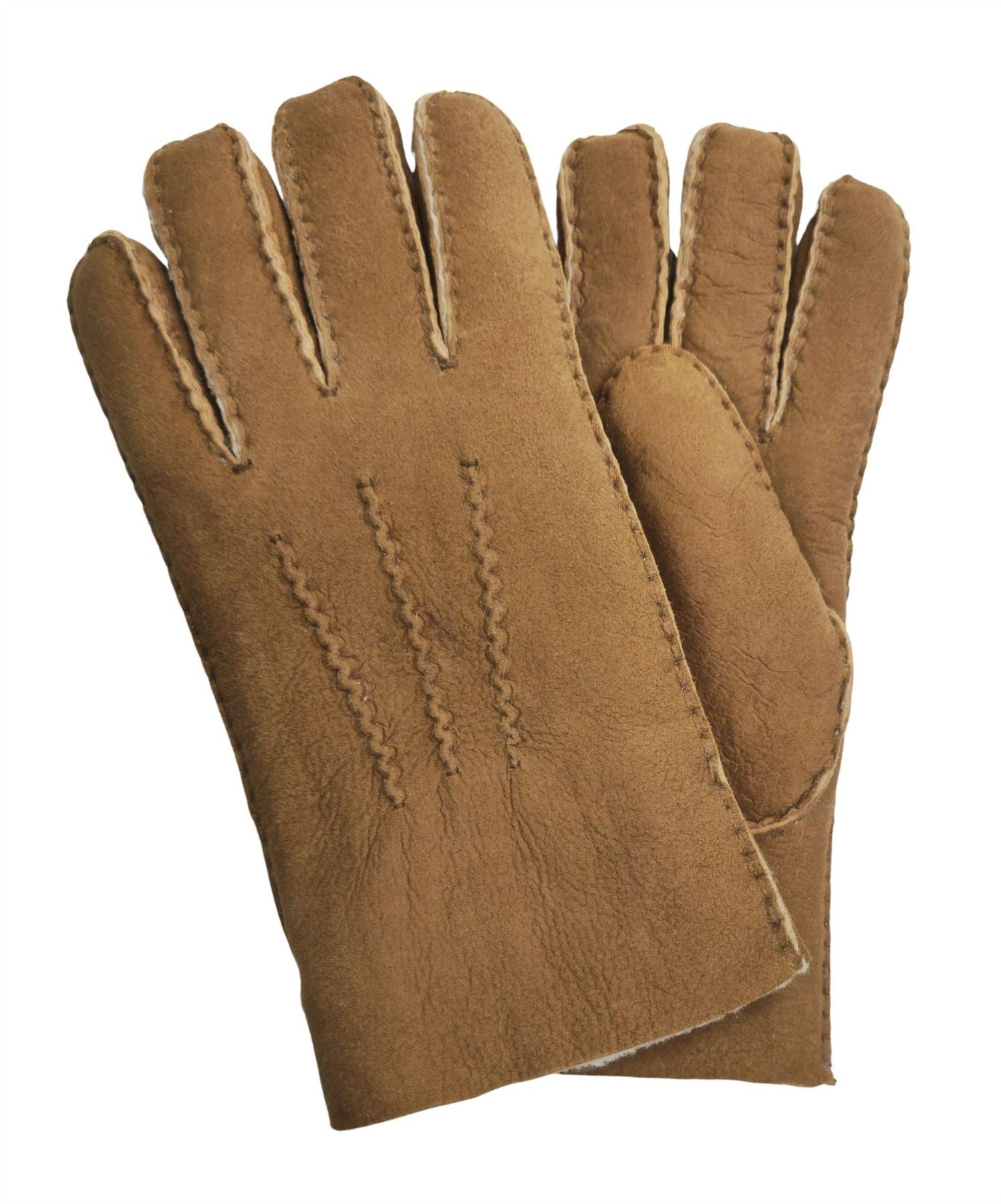 Men’s Sheepskin Suede Leather Wool Lining Gloves