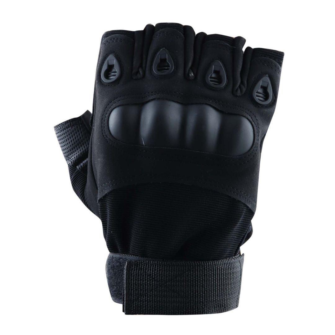 Mens Weight Lifting Gloves Gym Boxing Extra Grip Fingerless Double Strap - Knighthood Store