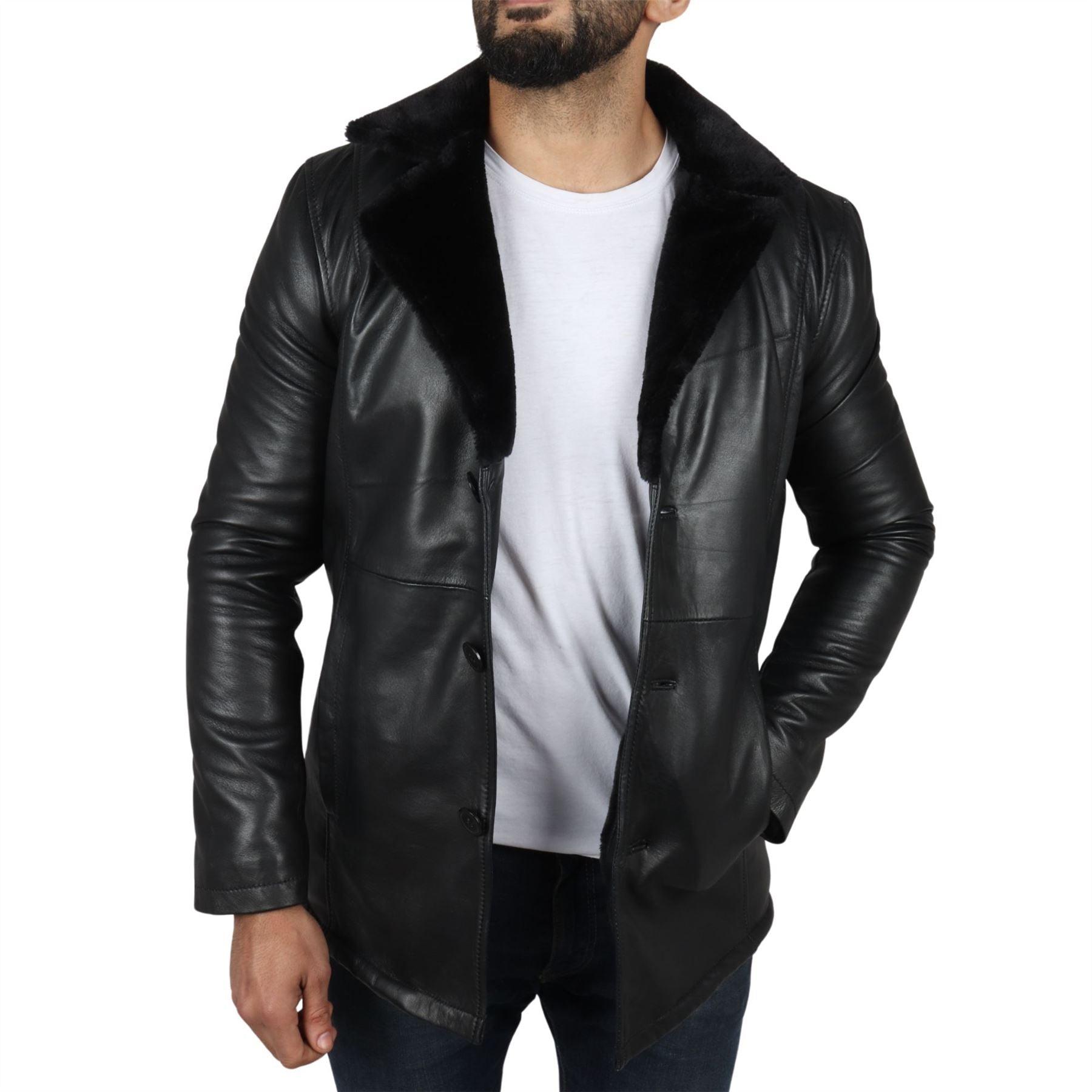 Men's Fur Lining Blazer Coat Jacket Real Leather - Knighthood Store