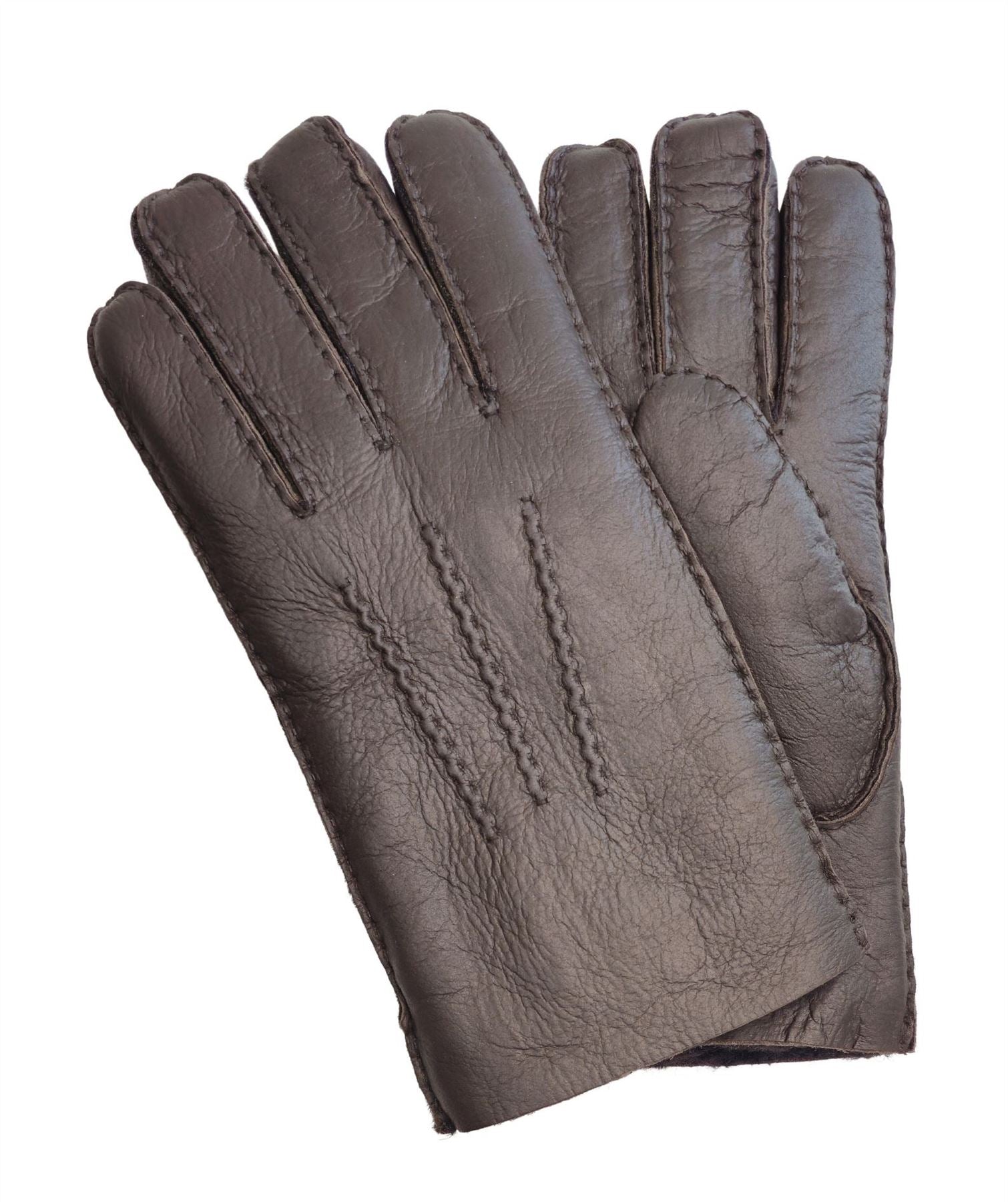 Men’s Sheepskin Suede Leather Wool Lining Gloves